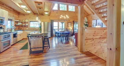 Modern Log Cabin w/ Rec Room, Steps to Lake!