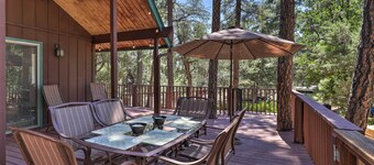 Deck w/ Wooded Views: Rustic-chic Prescott Cabin!