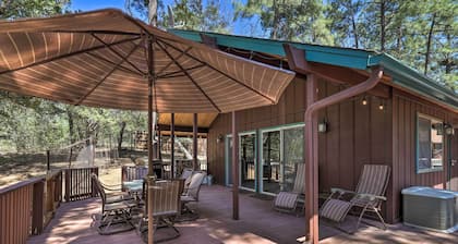 Deck w/ Wooded Views: Rustic-chic Prescott Cabin!