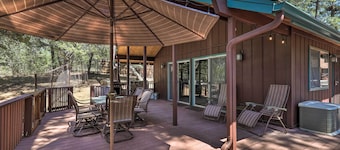 Deck w/ Wooded Views: Rustic-chic Prescott Cabin!