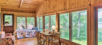 Rustic Cozy Cabin on Island Lake w/ Fire Pit, Dock