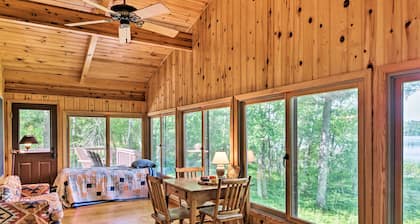 Rustic Cozy Cabin on Island Lake w/ Fire Pit, Dock