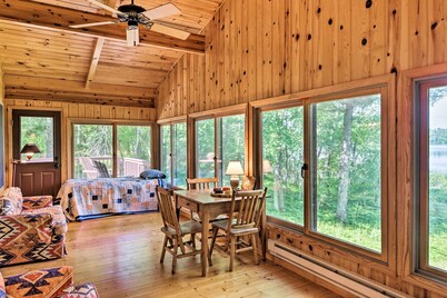 島湖鄉村舒適小屋，附火坑和碼頭