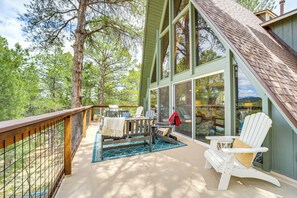 House (3 Bedrooms) | Front of property - Flagstaff A-frame Cabin w/ Deck & Lovely Views! (Flagstaff)