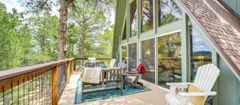 Flagstaff A-frame Cabin w/ Deck & Lovely Views!