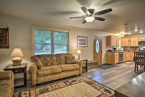 House (2 Bedrooms) | Interior - Pet-friendly Petoskey Area Cabin, Walk to River! (Alanson)