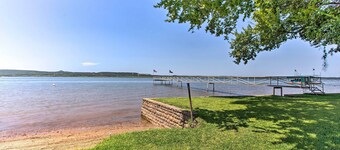 Lakefront Retreat w/ Pier, Bar Hut & Fireplace!