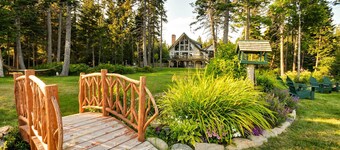 Waterfront Prospect Harbor Cottage: Yard, Fire Pit