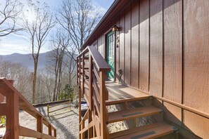 House (2 Bedrooms) | Interior - 8 Mi to Skiing: Porch w/ Fireplace + Mtn Views! (Maggie Valley)