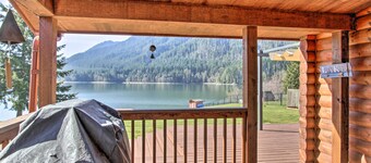 Lakefront Cabin w/ Stunning Mountain Views & Dock!