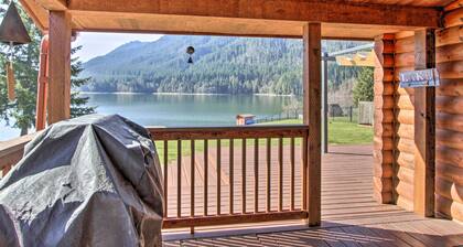 Lakefront Cabin w/ Stunning Mountain Views & Dock!