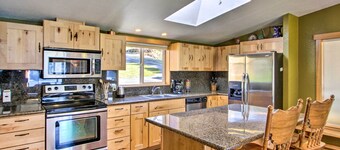 Lakefront Cabin w/ Stunning Mountain Views & Dock!