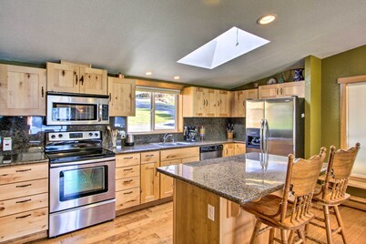 Lakefront Cabin w/ Stunning Mountain Views & Dock!