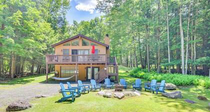 Secluded Family Cabin w/ Fire Pit in Lake Ariel!