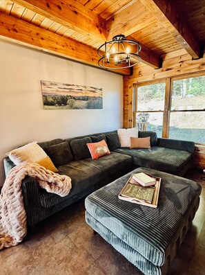 Smart TV, fireplace, DVD player, foosball - Mountaintop lodge, breathtaking views, private hiking trails & arcade game room. (Secondcreek)