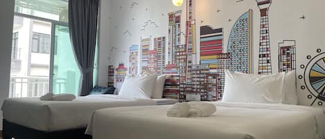 Deluxe Twin kamer, 2 eenpersoonsbedden, balkon, uitzicht op stad | Uitzicht vanaf balkon