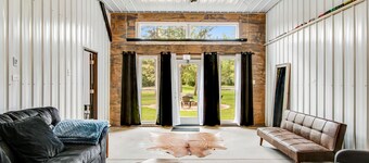 Barn & cabin with firepits, grills, foosball, kayaks, home theater, & 2 kitchens