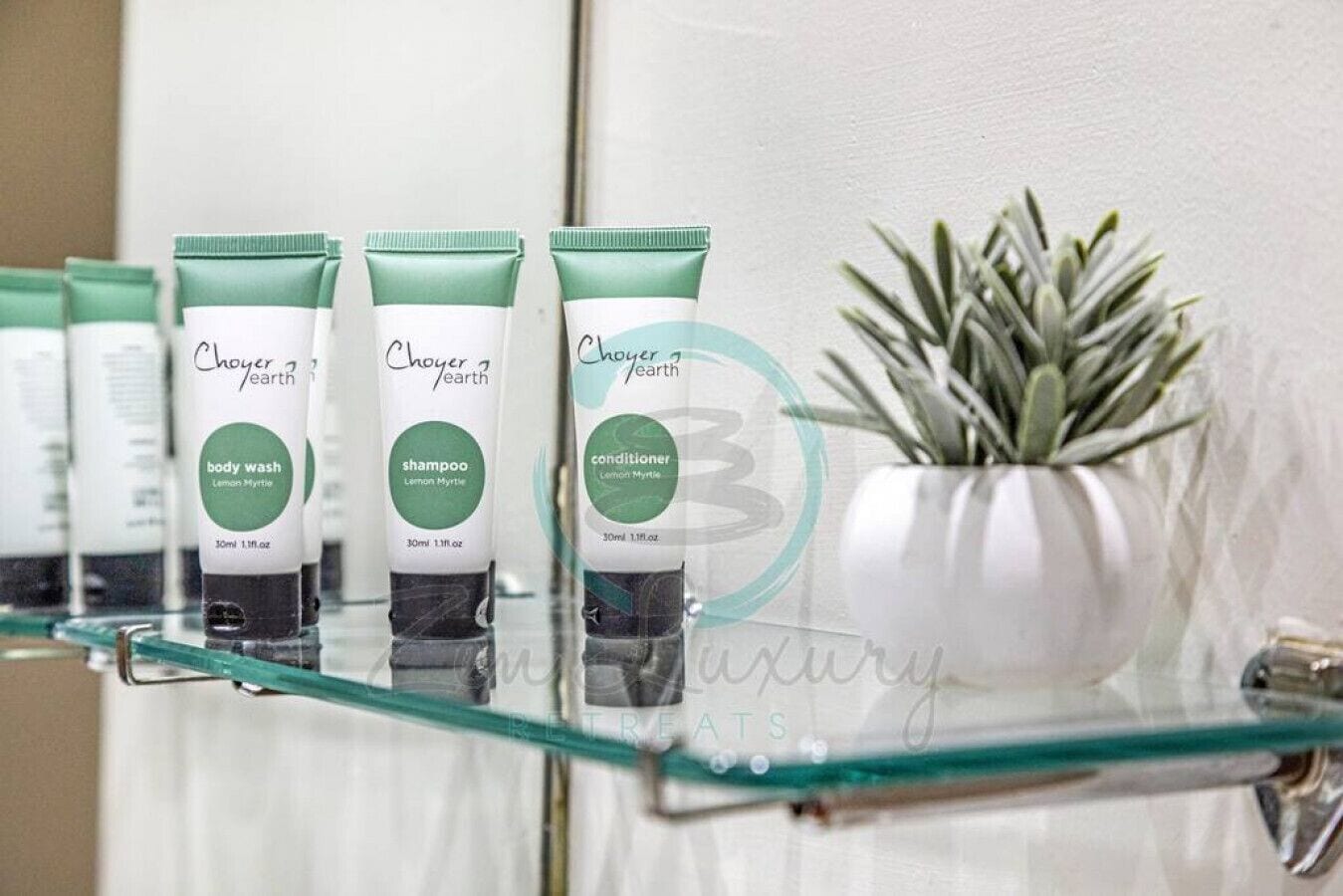 Apartamento premier | Comodidades do banheiro | Chuveiro/banheira combinados, produtos de toalete grátis