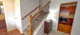 Two-story, two-bedroom, blocks from Downtown New Braunfels, Comal River, and Texas Tubes
