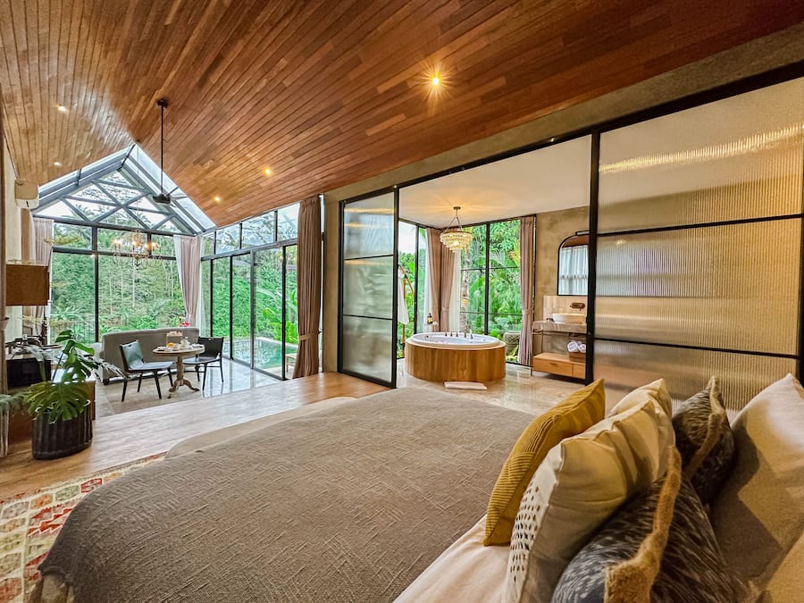 One Bedroom Private Pool Villa with Valley View | Roupas de cama de algodão egípcio, roupas de cama premium