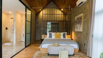 One Bedroom Private Pool Villa with Valley View | 1 間臥室、埃及棉床單、高級寢具、免費迷你吧物品