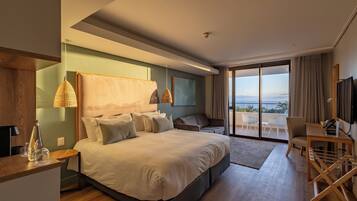 Luxury Suite, Sea View | 1 bedroom, premium bedding, minibar, in-room safe