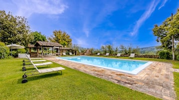 Alberca al aire libre por temporada