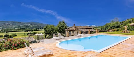 Family Villa, 3 Bedrooms, Microwave, Mountainside (Villa San Martino) | Pool | Seasonal outdoor pool