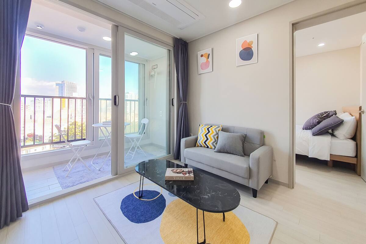 Premium-Doppelzimmer, Stadtblick | Wohnbereich