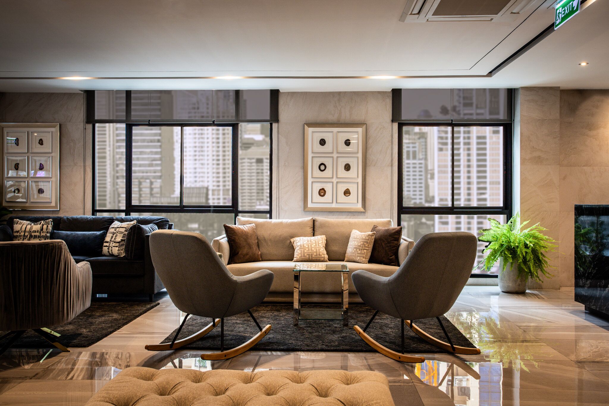 Sala de estar en el lobby