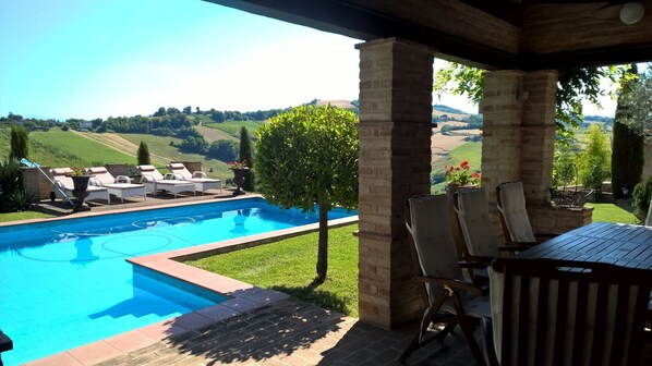 Outdoor pool, a heated pool