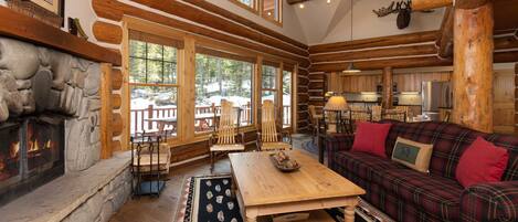 Televisión, chimenea y videojuegos