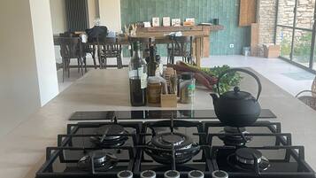 Fridge, oven, stovetop, dishwasher