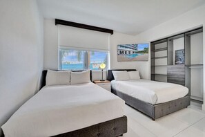 4 bedrooms, iron/ironing board, travel cot, WiFi