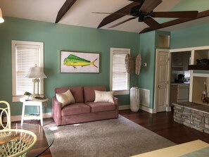 Smart TV, fireplace, ping pong