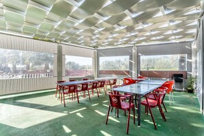 Outdoor banquet area