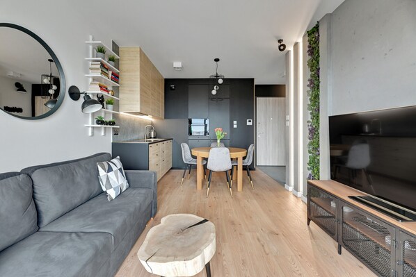Living room - Sucha Apartments Nowa Letnica by Renters (Gdansk)