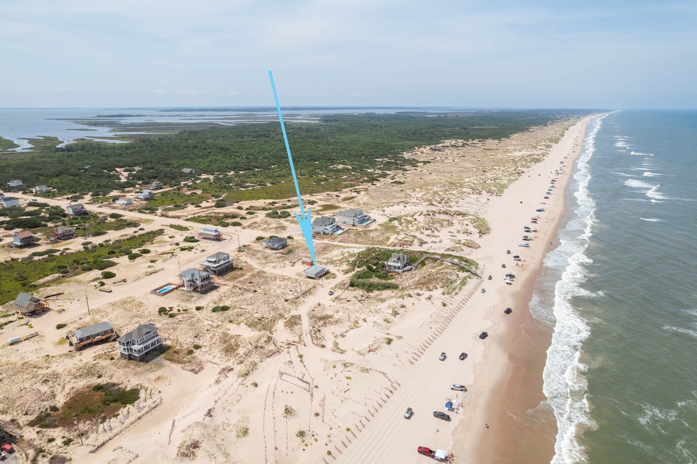 On the beach, sun-loungers, beach towels