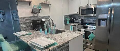 Microwave, oven, stovetop, dishwasher