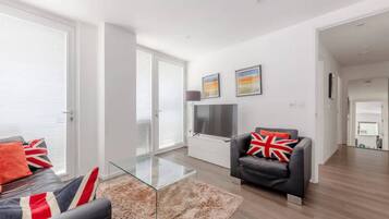 Basic Apartment, 2 Double Beds | Living area | TV