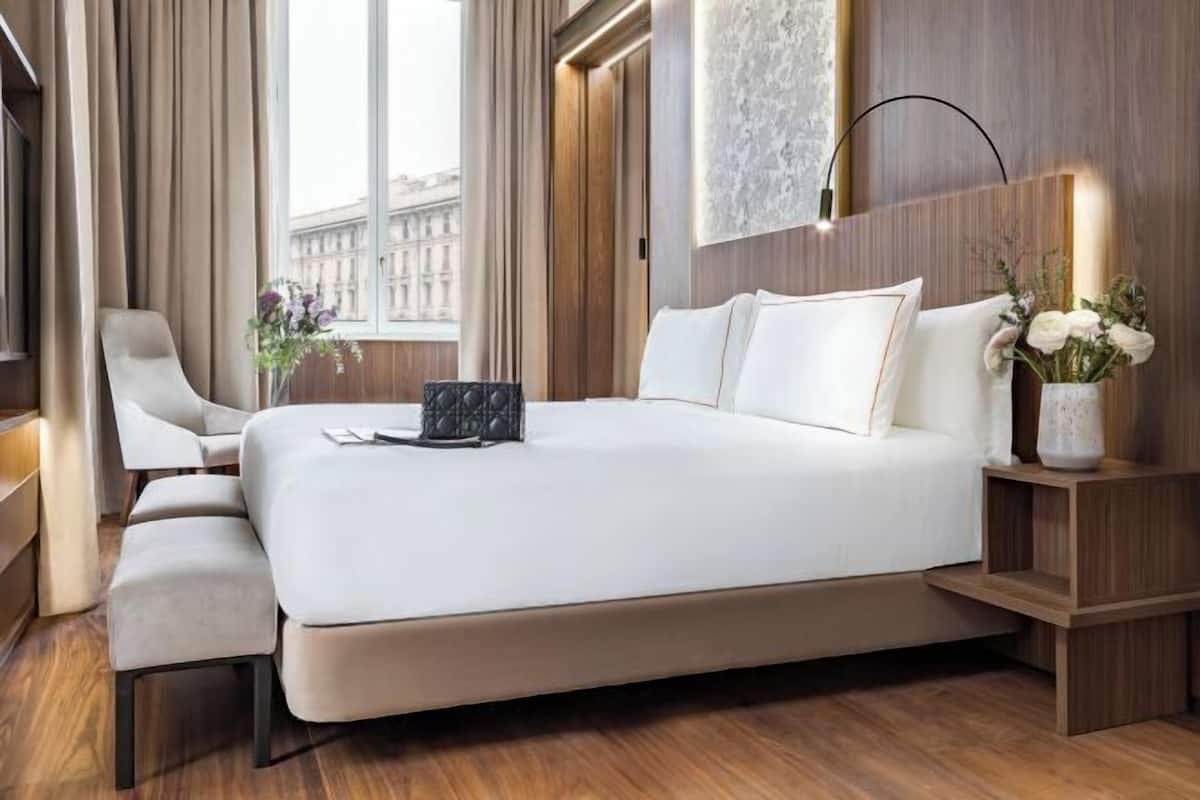 Hypo-allergenic bedding, down comforters, minibar, in-room safe