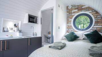 Apartment (1 Bedroom) | Private kitchen | Fridge, microwave, stovetop, electric kettle