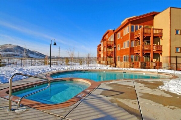 Outdoor pool, a heated pool