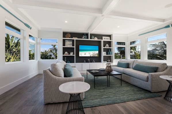 House, 4 Bedrooms | Living area - Sizzling Summer Rates at Surf Side Beach House GULF VIEWS Elevator (Beach Retreats) (Holmes Beach)