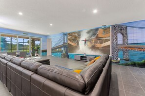 Villa, Multiple Bedrooms | Living area | Smart TV - Escapist Oasis @ Veranda Palms By Shine Villas 043 15 Bedroom Villa (Kissimmee)