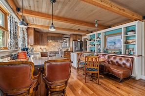 Private kitchen - Marina Beach Lodge - Lakefront Home on Beach! by Yosemite Region Resorts (Groveland)