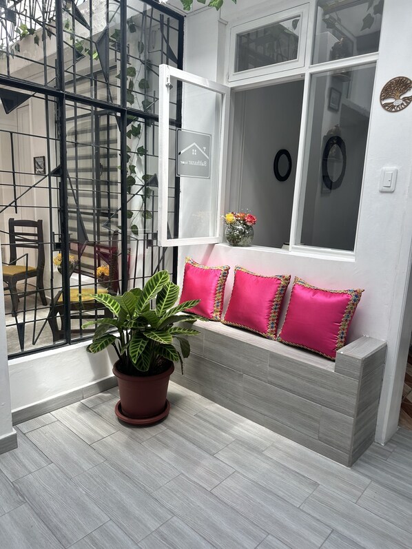 Family Room | Desk, laptop workspace, soundproofing, iron/ironing board