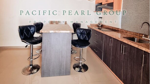 Superior Condo | Private kitchen | Blender, cookware/dishes/utensils, kitchen island - Departamento con Jacuzzi en Terraza (Mazatlán)