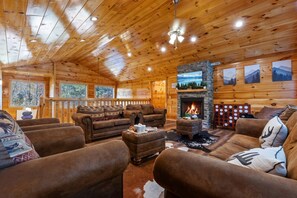 Smart TV, fireplace, video games, books