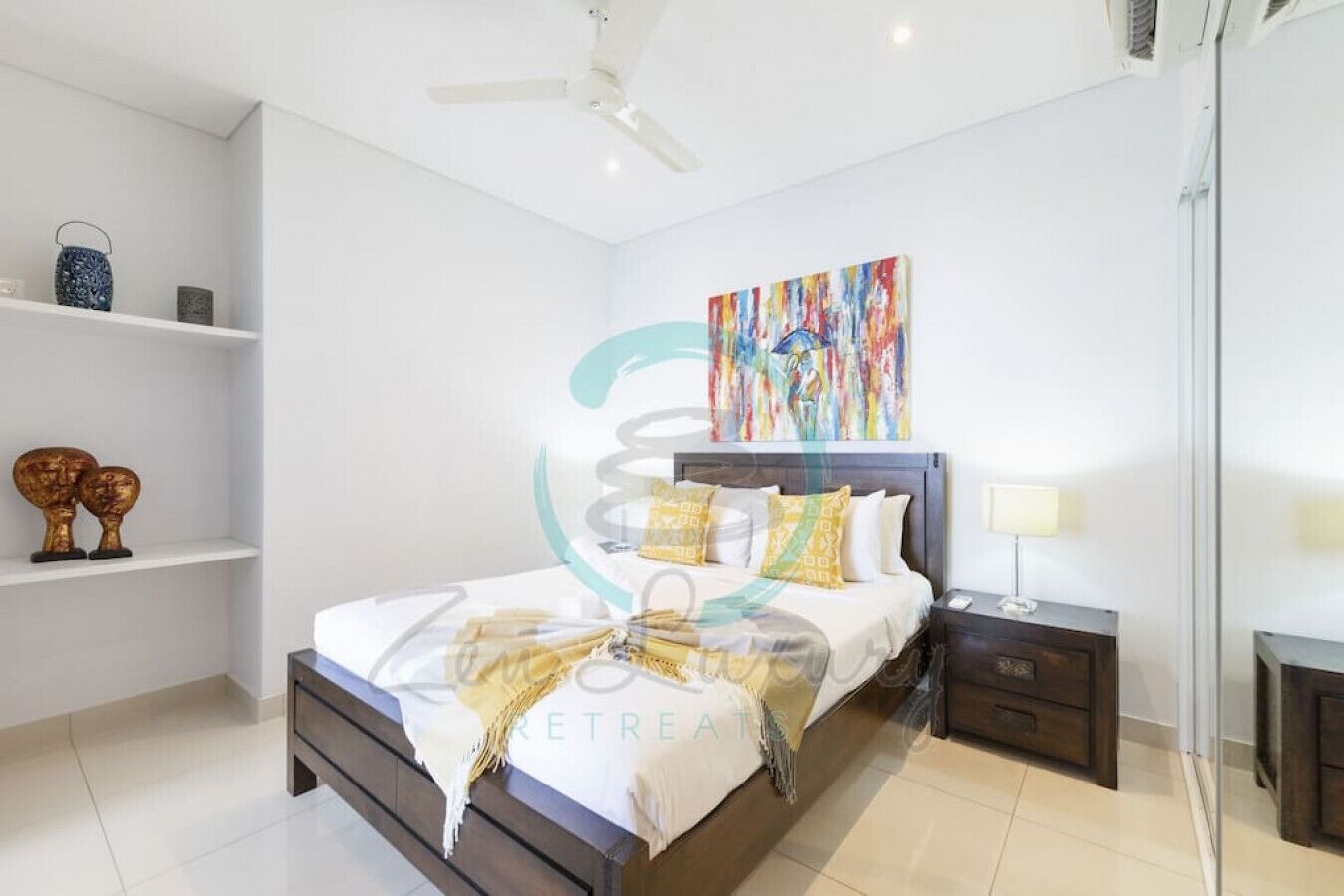 Kondominium Eksekutif | 2 kamar tidur, meja kerja, dan ruang kerja ramah laptop